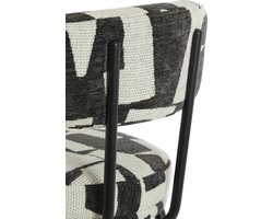 Light&living Barkruk 52,5x51x93 cm HARVIE crème-zwart+mat zwart