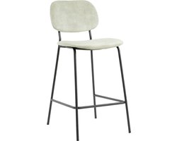 Light&living Barkruk 55x45x92 cm EMMA velvet zand-donker grijs