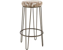 Light&living Barkruk Ø41x73 cm ALICE groen-grijs+beige+bruin-brons - set van 2