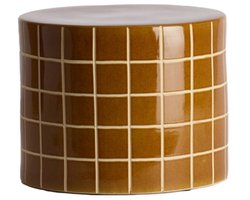 Light&living Bijzettafel Ø42x34 cm MAUCHO keramiek cognac+crème