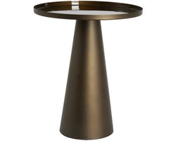 Light&living Bijzettafel Ø46x46 cm JAY glans bruin-brons+mat bruin-brons
