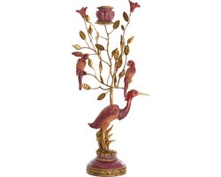 Light&living Kandelaar 22x11x44 cm HERON bordeaux+brons