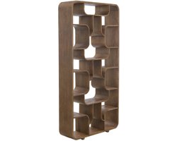Light&living Kast open 100x30x200 cm LABARE grijs-donker bruin