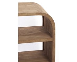 Light&living Kast open 140x35x90 cm DANE hout mat grijs-bruin