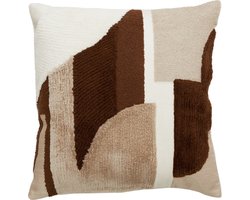 Light&living Kussen 45x45 cm LAURO crème-donker bruin