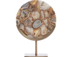Light&living Ornament op voet 25x10x35 cm GOUYA geel agaat+antiek brons