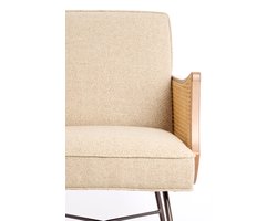Light&living Stoel 81x60x80 cm FIORA beige+rotan naturel