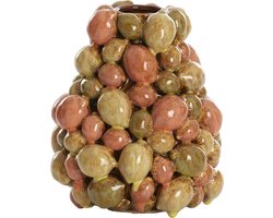 Light&living Vaas deco Ø19x21 cm CITRUS keramiek bruin-oranje+groen