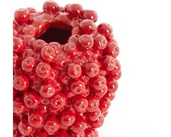 Light&living Vaas deco Ø20x22,5 cm BERRIES keramiek rood