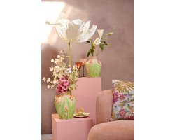 Light&living - Vaas - deco - Ø26x31 cm - TULIP - keramiek - licht oranje-groen - Vazen