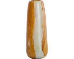 Light&living Vaas Ø15x40 cm KALUDRA glas oranje+olijf groen