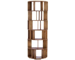 Light&living Wandkast open 76x37x212 cm LIMPYA licht bruin