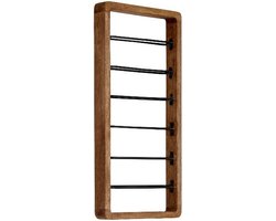 Light&living Wijnrek 6 flessen 40x6x80 cm SORRENTO hout bruin+mat zwart