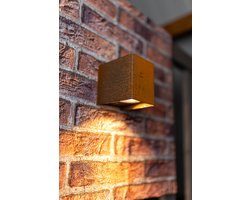 LightLux - wandlamp buiten - onderschijnend - cortenstaal