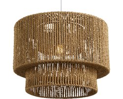 Lighto | Hanglamp Rotan Naturel Ø40 cm - Plafondlamp - Japandi Lamp - Eetkamer - Slaapkamer - Woonkamer - Luna
