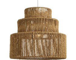 Lighto | Hanglamp Rotan Naturel Ø40 cm - Plafondlamp - Japandi Lamp - Eetkamer - Slaapkamer - Woonkamer - Suri