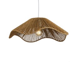 Lighto | Hanglamp Rotan Naturel - Ø47 cm - Plafondlamp - Japandi Lamp - Eetkamer - Slaapkamer - Woonkamer - Tana