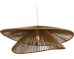 Lighto | Hanglamp Rotan Naturel - XL - Ø63 cm - Plafondlamp - Japandi Lamp - Eetkamer - Slaapkamer - Woonkamer - Onyx