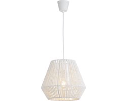 Lighto | Hanglamp Rotan Wit Ø32 cm - Plafondlamp - Japandi Lamp - Eetkamer - Slaapkamer - Woonkamer - Evo