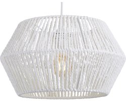 Lighto | Hanglamp Rotan Wit Ø35 cm - Plafondlamp - Japandi Lamp - Eetkamer - Slaapkamer - Woonkamer - Sway
