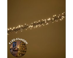 Lighto Kerstboomverlichting voor boom tot 1,0 m - 384 LED's - Kerstverlichting Binnen 3,8 m - 8 Functies - Clusterverlichting - Warm Wit