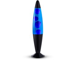 Lighto Lavalamp - Blauwe Vloeistof met Paarse Lava - voor Kinderen - Zwart