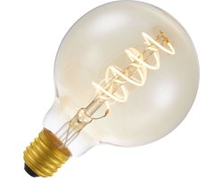 Lighto | LED filament | Grote fitting E27 | Globelamp | Goud | 95mm | 4W