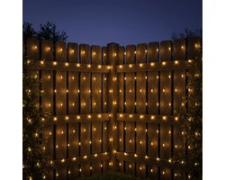 Lighto | Netverlichting Binnen & Buiten - 144 LED's - IP44 - Kerstverlichting - Lichtgordijn - 8-Functies | 2x2 m - Warm Wit