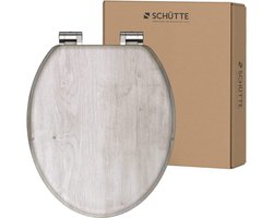 LIGHTWOOD met softclosemechanisme van hout, toiletbril met wc-deksel, houten kern toiletdeksel met motief (maximale belasting van de wc-bril 150 kg), houtkleuren