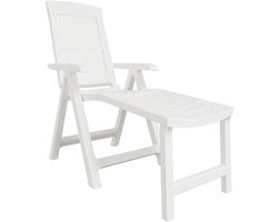 Ligstoel | Chaise longue | Zonligstoel kunststof wit