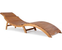 Ligstoel Ergonomisch - FSC® Acaciahout - 190x60x51cm