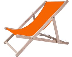 Ligstoel Hout Strandstoel - Inklapbaar en verstelbaar - Tuin, Strand, Balkon - Zelfassemblage - 130 kg draagvermogen