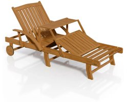 Ligstoel / Ligbed SunScape - Acaciahout - Verstelbare Rugleuning