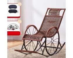 Ligstoel Tuinstoelen Lounge Stoel Fauteuils voor Patio, PE Rotan Balkon Fauteuil met Verstelbare Gewatteerde Hoofdsteunen Buiten Ligstoel (Kleur, Goud), Zwart en Wit