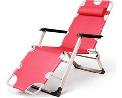 Ligstoel, Tuinstoelen Opvouwbaar, Liggend Zero Gravity Sun Lounger, Tuin Patio Vouwen Outdoor Stoel met Hoofdkussen Verstelbare Rugleuning Laadvermogen 150Kg met Hoofdkussen.
