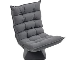 Ligstoel voor lezen-draaibaar-62 cm x 70 cm x 95 cm-grijs