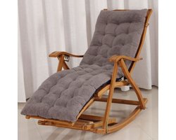 Ligstoelkussen geschikt voor buiten 190x60cm – Polyesterstof – Klittenbandsluiting geschikt voor eenvoudige bevestiging – Biedt optimaal comfort op zowel plastic als houten ondergronden