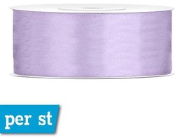 Lila Satijn Lint 25mm Breed, 25 Meter per Pol
