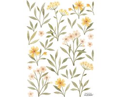 Lilipinso muurstickers Oh Deer Orange and yellow flowers