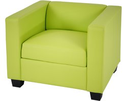 Lille-loungestoel ~ kunstleer, lichtgroen