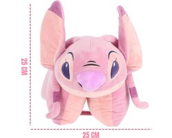 Lilo & Stitch Angel - Knuffelkussen - 2-in-1 - Voor de kinderkamer - Rood