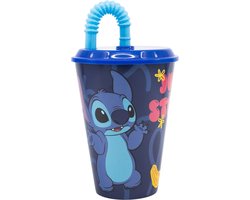Lilo & Stitch Drinkbeker met Rietje - Bioscoop Beker - 430 ml. - Disney