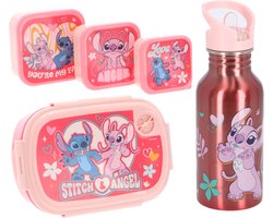 Lilo & Stitch Lunchset 5-delig - Drinkfles - Lunchbox - 3 Snackboxen