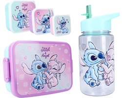 Lilo & Stitch Lunchset; Fles, Lunchbox en 3-in-1 Snackbox