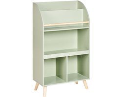 LILOET - Boekenkast met 3 planken - Lichtgroen - Hout