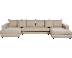 LILVIKEN - Bank U-vormig - Beige - 5 persoons - Polyester
