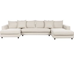 LILVIKEN - Bank U-vormig - Lichtbeige - 5 persoons - Polyester