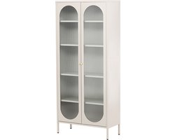 Lima vitrinekast 2 deuren beige.