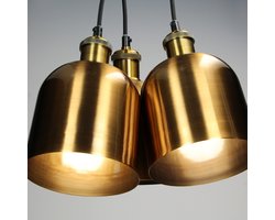 Limineo Hanglamp Goud Ø15 cm - Set 3 stuks - Hoogte 23 cm - Kabellengte maximaal 100 cm