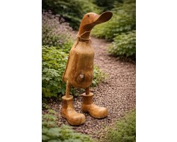 Lin Wonen - Woondecoratie - Houten Eend - Handgemaakt - Decoratief Beeld